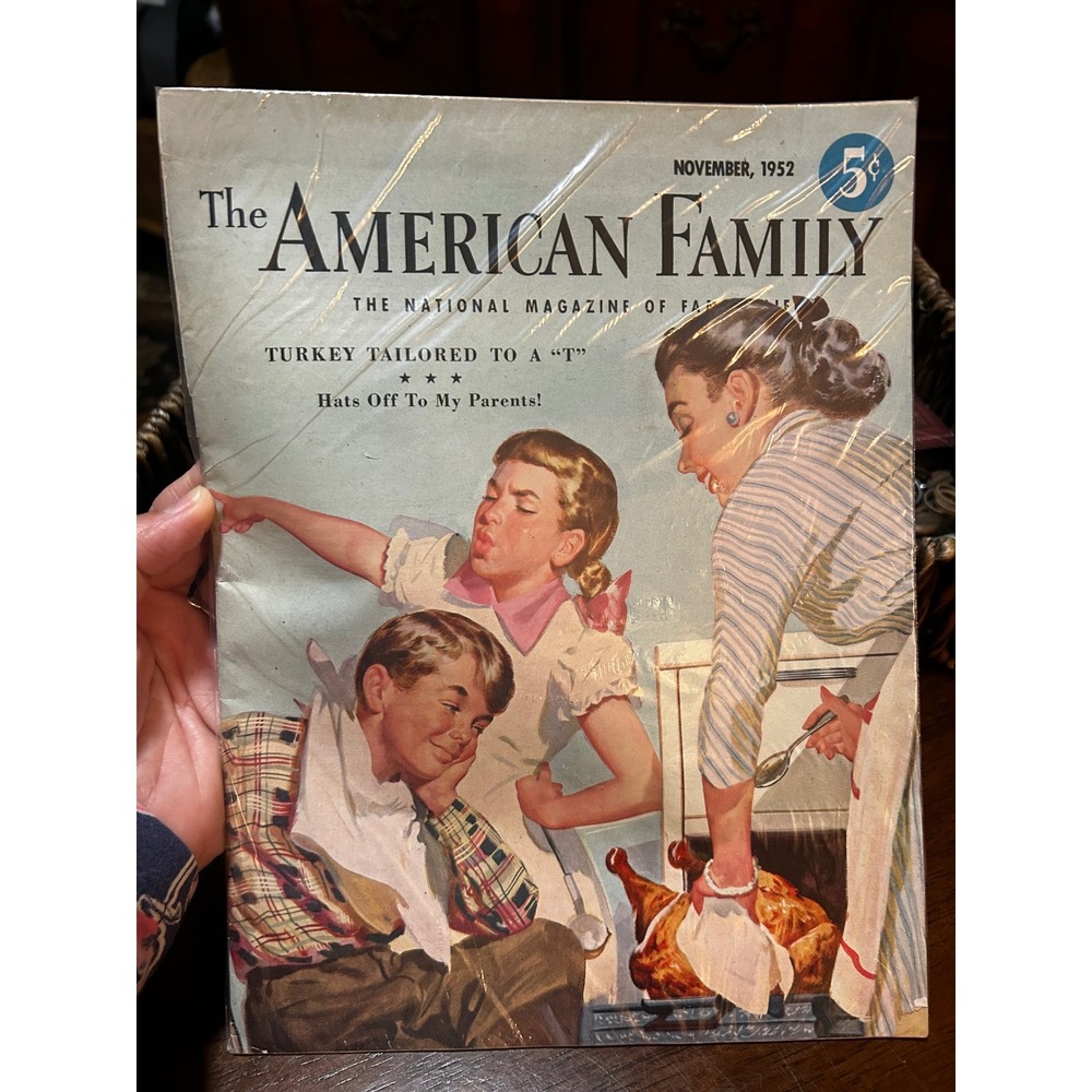 Vintage The American Family Magazine November 1952 Thanksgiving Betty Crocker Ad